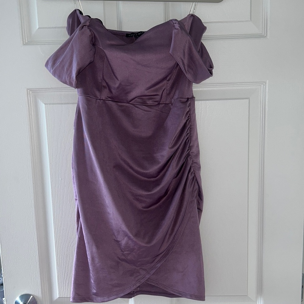 Mauve purple Haute Monde dress size L.